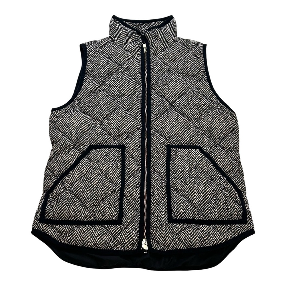 J CREW VEST! Size Small!!! Herringbone! 2 way Zippers!